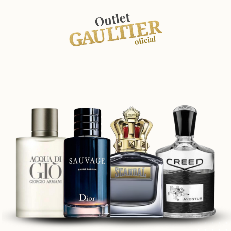 Combo ESPECIAL - 4 Perfumes Sauvage,Scandal,Giorgi Armani e Creed