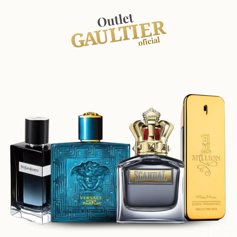 Combo ESPECIAL 4 Perfumes - One million, Scandal,Y Yves Saint Laurent e Eros Versace - 100ml