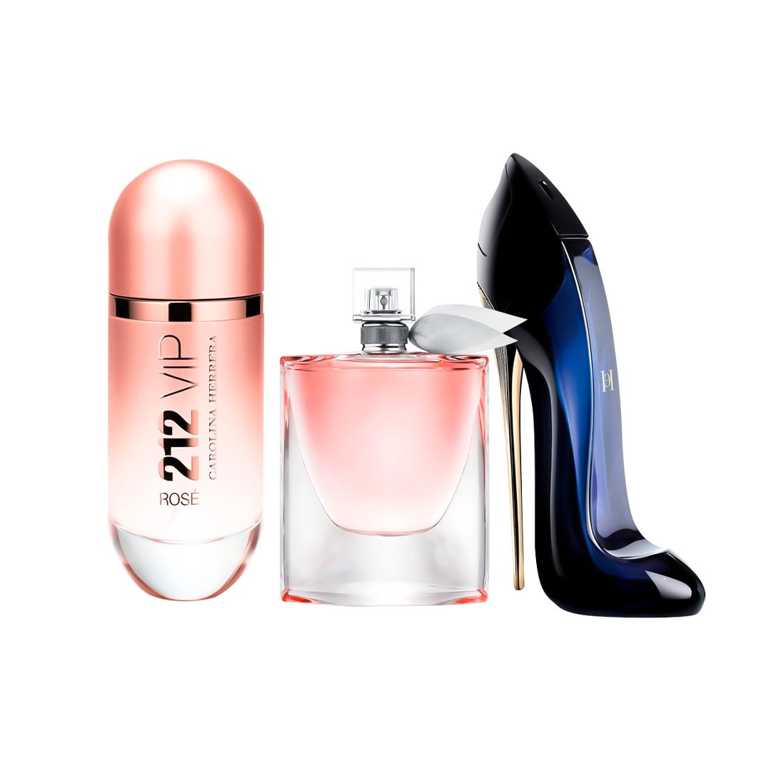 Combo feminino 212 VIP rosé, good girl e la vi est belle - 100ml