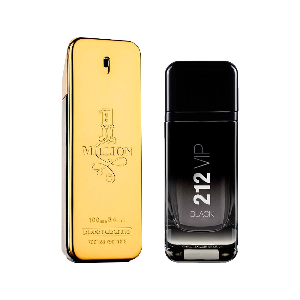 Combo de Perfumes 1 Million e 212 VIP Black - 100ml