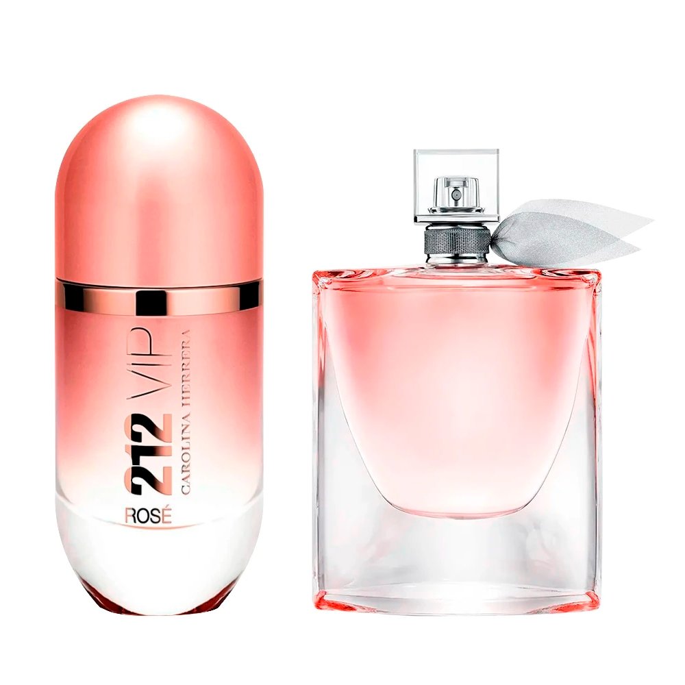 Combo de Perfumes 100 ml Femininos - 212 VIP Rosé e La Vie est Belle